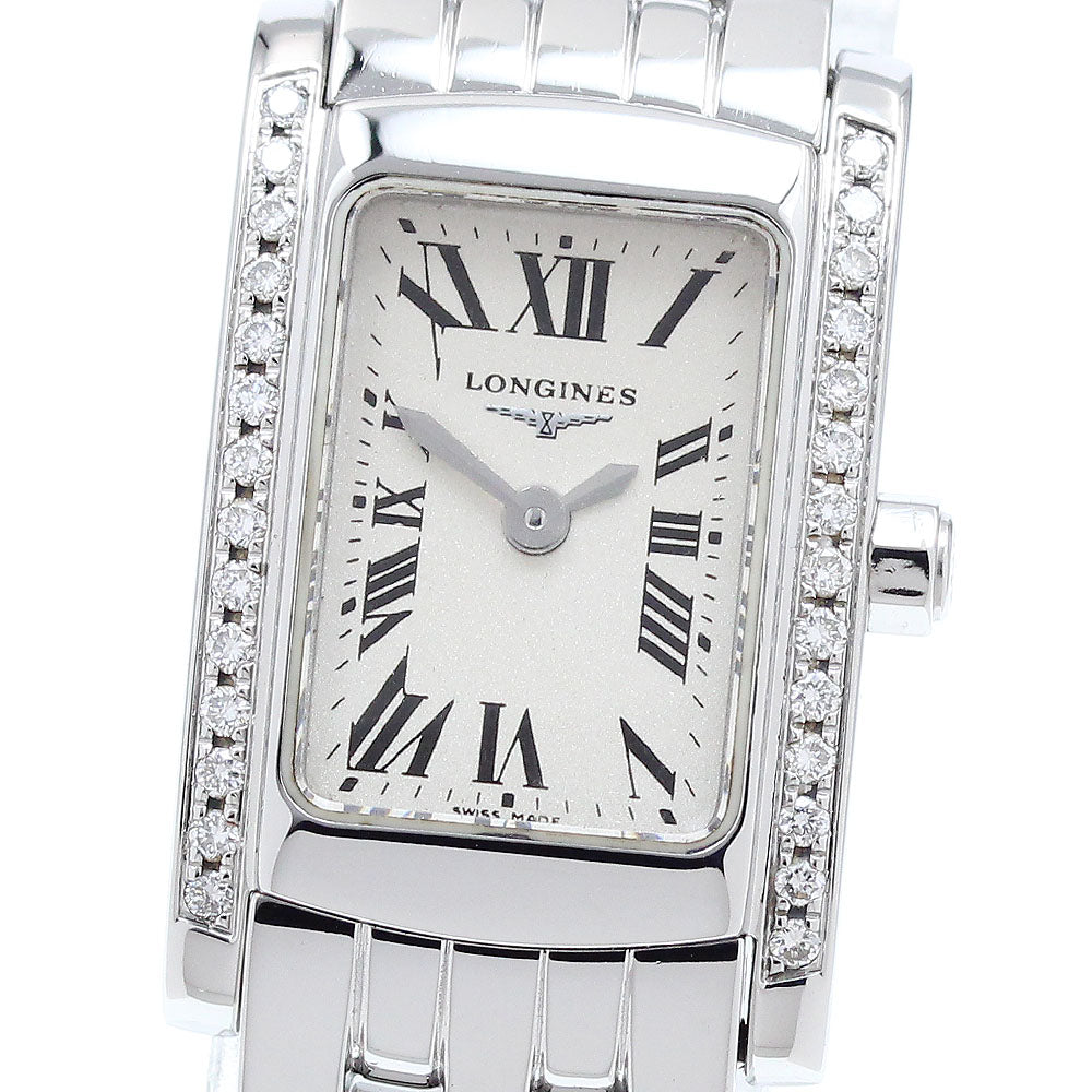LONGINES Dolce Vita L5.158.0 Side diamond Silver Dial Quartz Ladies Watch_896885