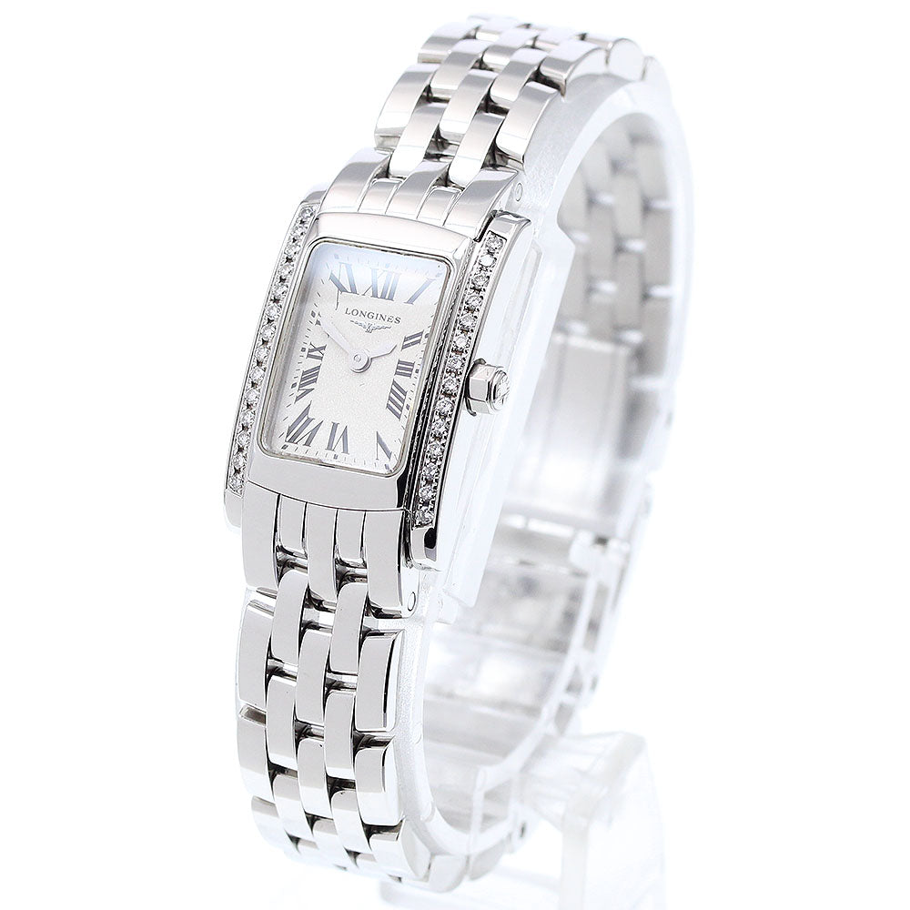 LONGINES Dolce Vita L5.158.0 Side diamond Silver Dial Quartz Ladies Watch_896885