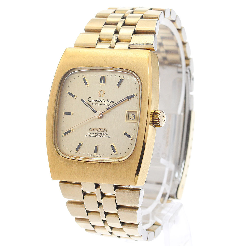 OMEGA Constellation Date Square gold Dial Automatic Men's Watch_896887