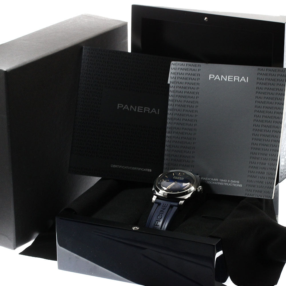 PANERAI Radiomir 1940 3 Days Boutique Exclusive PAM00932 Limited to 388 pieces blue Dial Hand Winding Men's Watch_896899