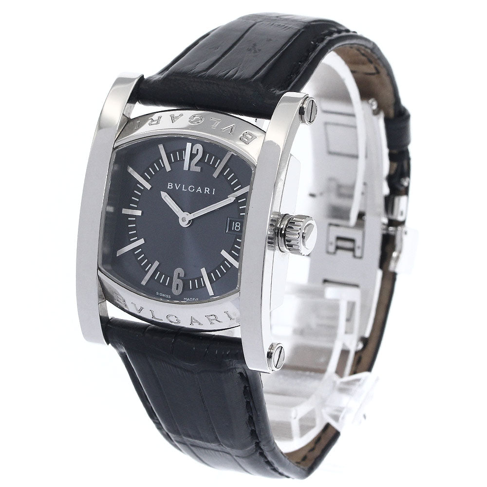 BVLGARI Assioma AA39S Date Dark gray Dial Quartz Boy's Watch_896921
