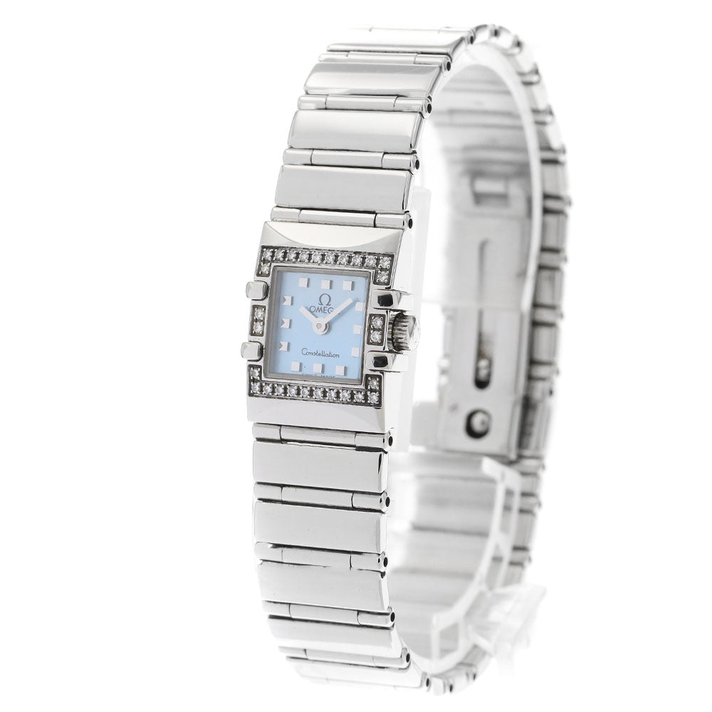 OMEGA Constellation 1537.74 Diamond Bezel Blue shell Dial Quartz Ladies Watch_896926