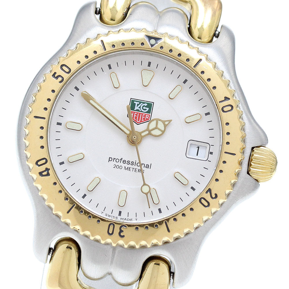 TAG HEUER S/el WG1222-K0 Date white Dial Quartz Boy's Watch_896943