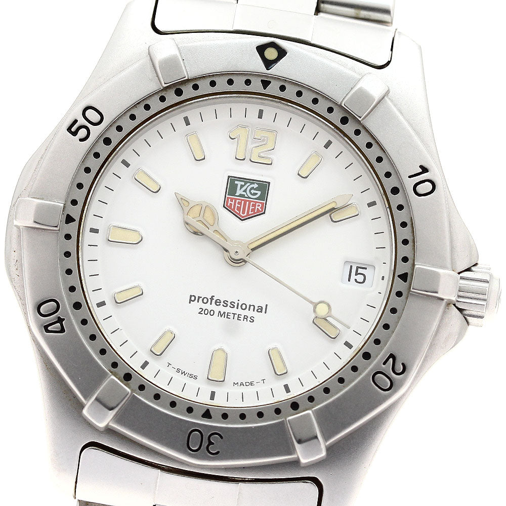 TAG HEUER Professional 200M WK1111-1 Date white Dial Quartz Men's Watch_896957