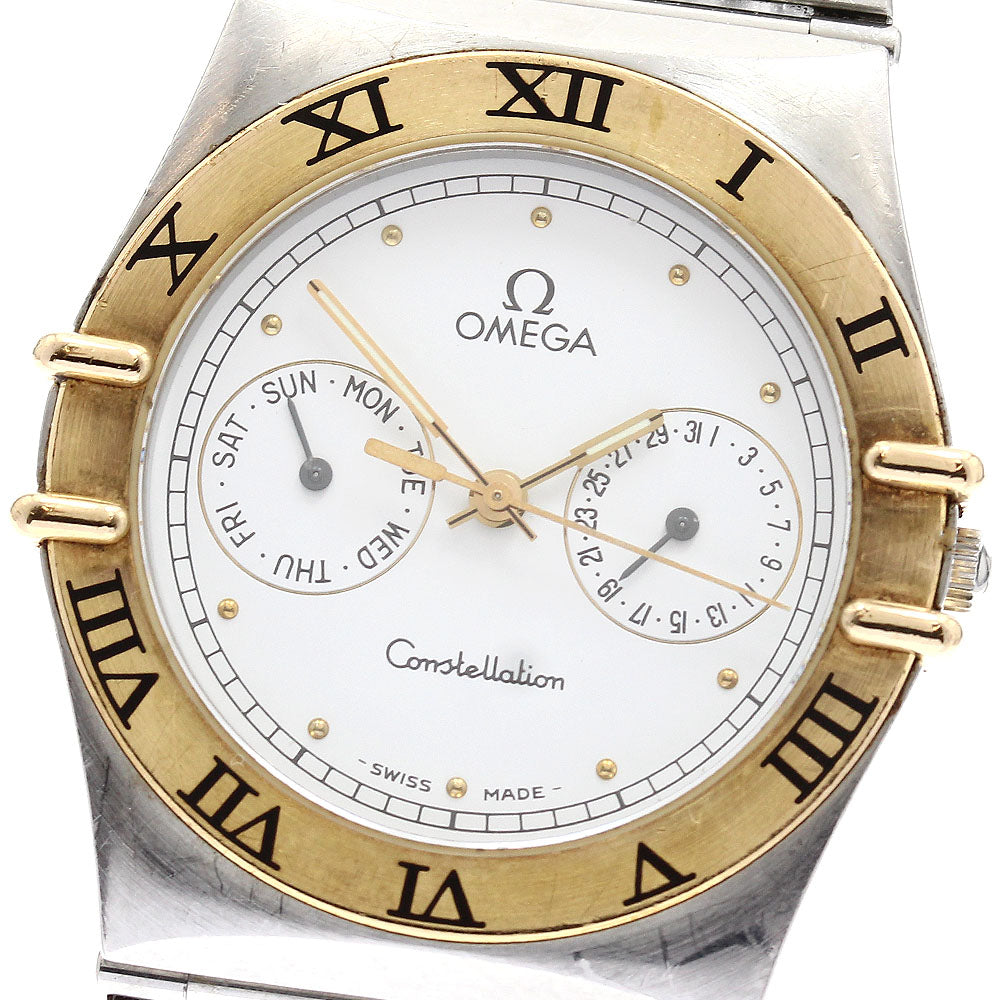 OMEGA Constellation 1420.20 Day date white Dial Quartz Men's Watch_896973