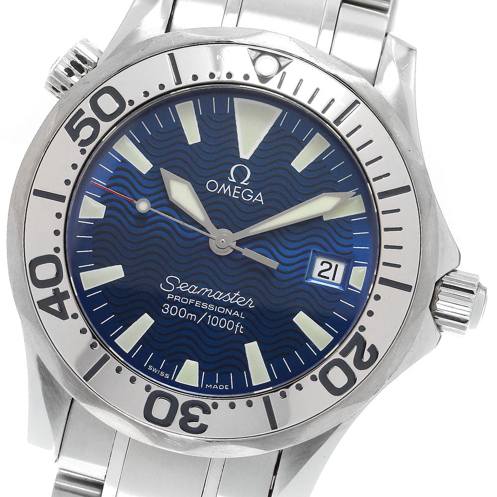 OMEGA Seamaster300 2263.80 Date blue Dial Quartz Boy's Watch_896975