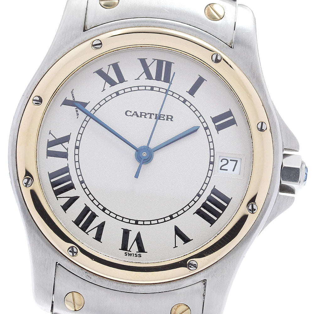 CARTIER Santo Cougar LM W20036R3 YG2 tone beige Dial Automatic Men's_896976