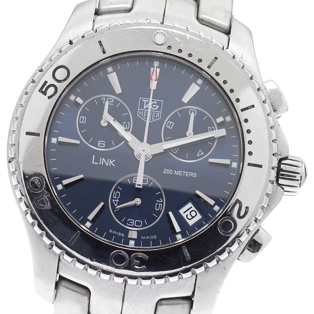 TAG HEUER Link CJ1112 Date Chronograph Navy Dial Quartz Men's Watch_896982