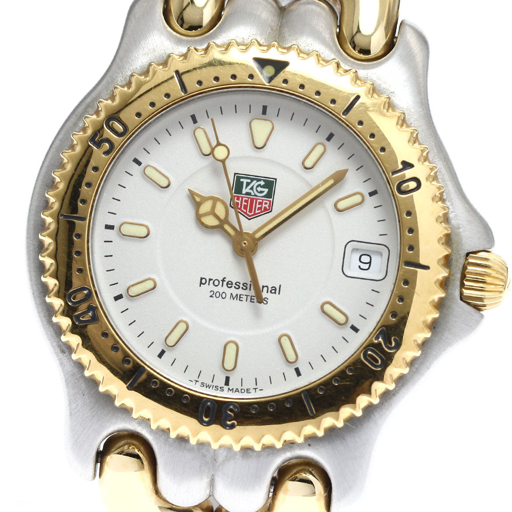 TAG HEUER S/el WG1122-K0 Date white Dial Quartz Men's Watch_896997