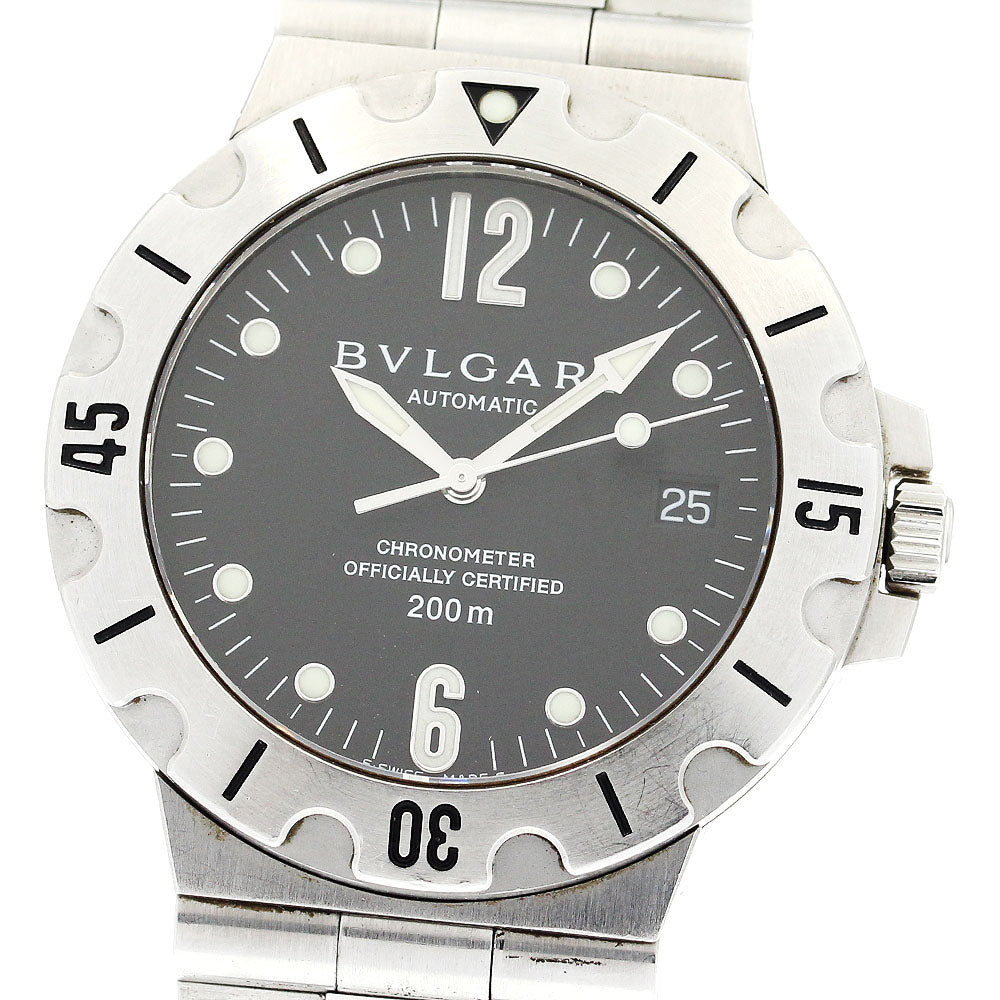 BVLGARI Diagono Scuba SD38S Date black Dial Automatic Men's Watch_897016