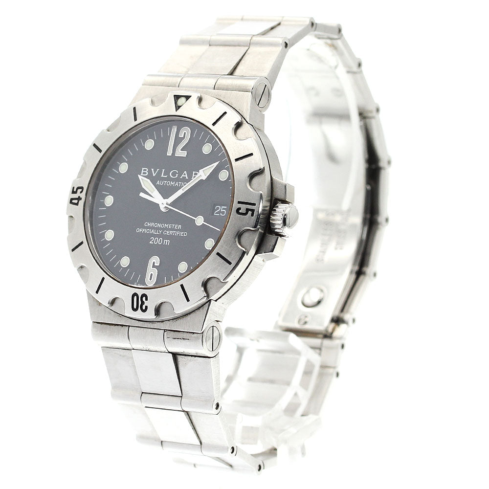 BVLGARI Diagono Scuba SD38S Date black Dial Automatic Men's Watch_897016