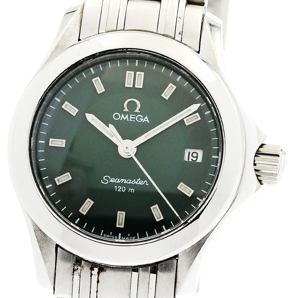 OMEGA Seamaster120M 2581.72 Date green Dial Quartz Ladies Watch_897019