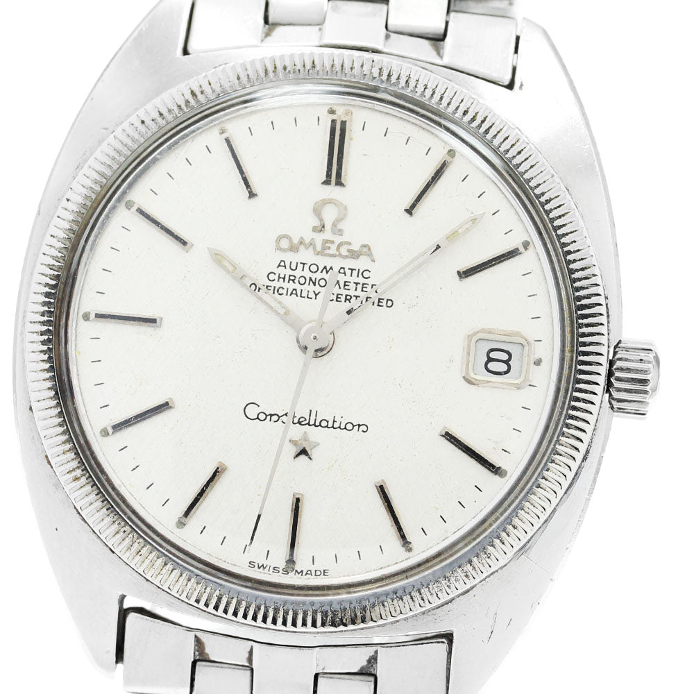 OMEGA Constellation 168.027 Date WG Bezel Silver Dial AT Men's Watch_897055