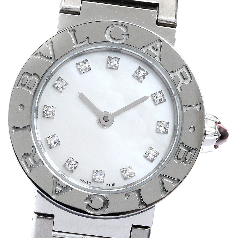 BVLGARI BVLGARIBVLGARI BB23S/103095 12P diamond White shell Dial Quartz Ladies Watch_897075