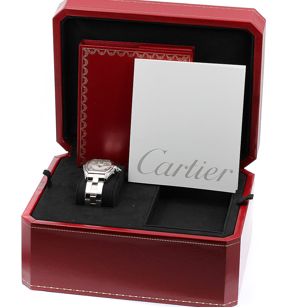 CARTIER Roadster LM W62025V3 Date Silver Dial Automatic Men's Watch_897087