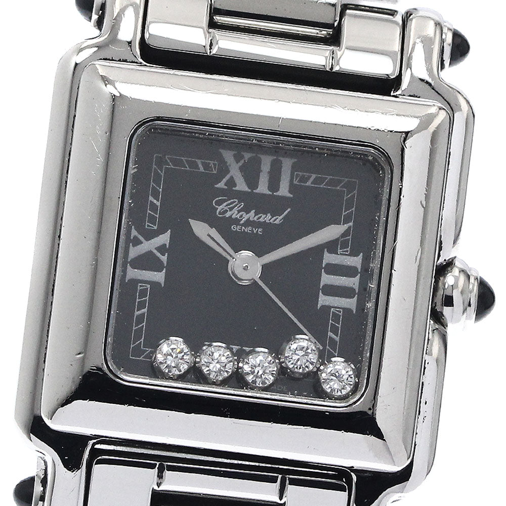 Chopard Happy sports 27/8893-23 5 diamonds black Dial Quartz Ladies Watch_897093