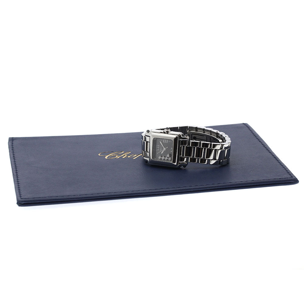 Chopard Happy sports 27/8893-23 5 diamonds black Dial Quartz Ladies Watch_897093