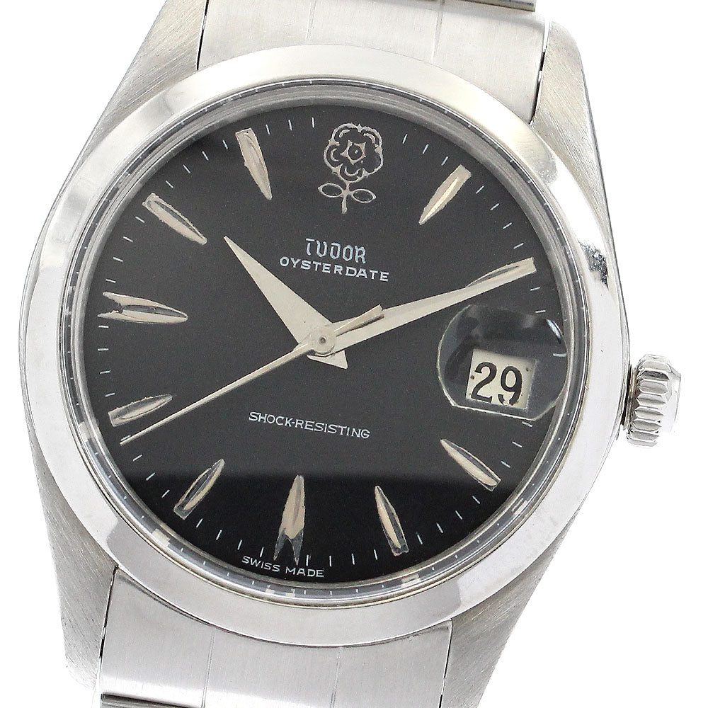 TUDOR Oyster Date 7992/0 Decabara black Dial Hand Winding Men's Watch_897096