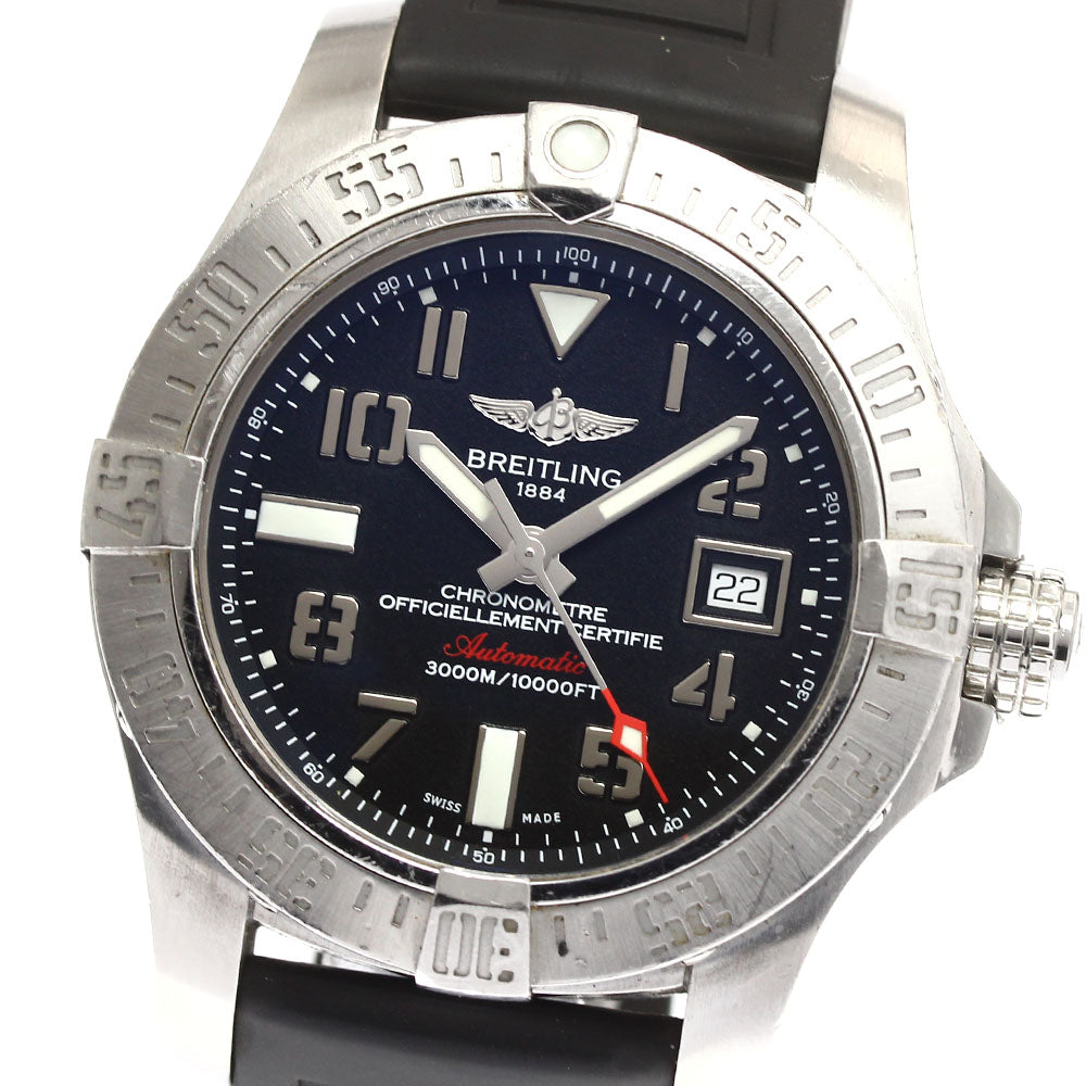 BREITLING Avenger II Seawolf A17331 Date black Dial Automatic Men's Watch_897133