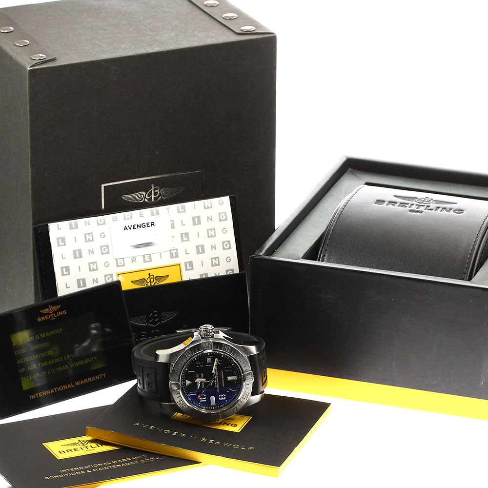 BREITLING Avenger II Seawolf A17331 Date black Dial Automatic Men's Watch_897133