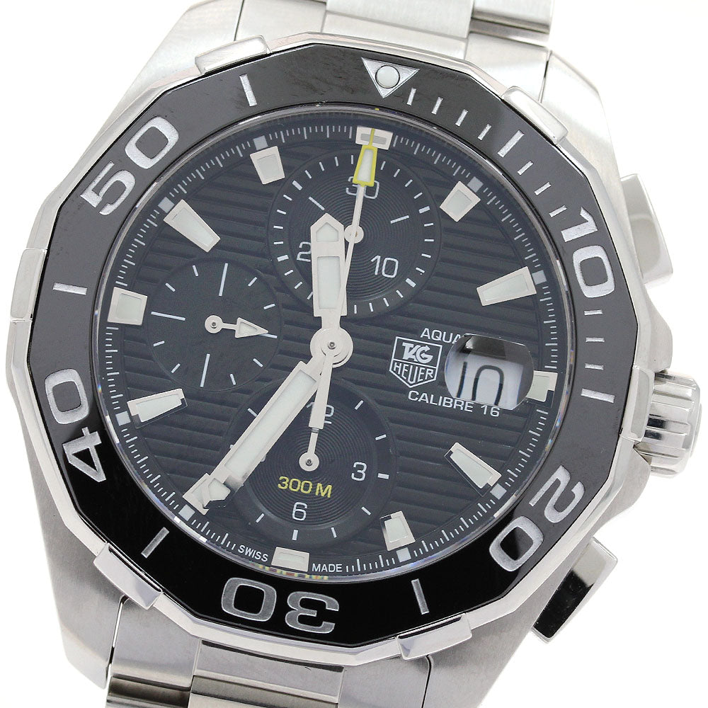 TAG HEUER Aquaracer caliber 16 CAY211A-0 Chronograph black Dial Automatic Men's Watch_897148