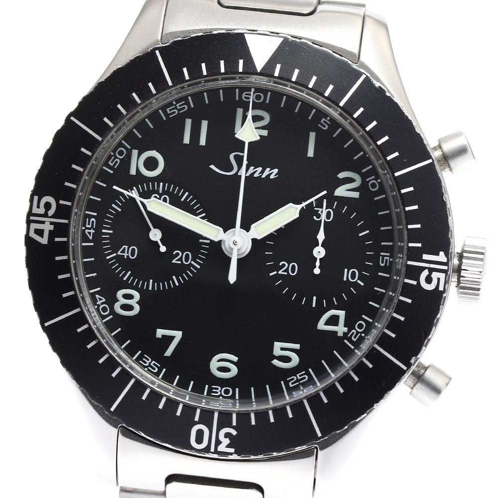 Sinn replica 155 Chronograph Limited to 200 black Dial Hand Winding Men's_897151