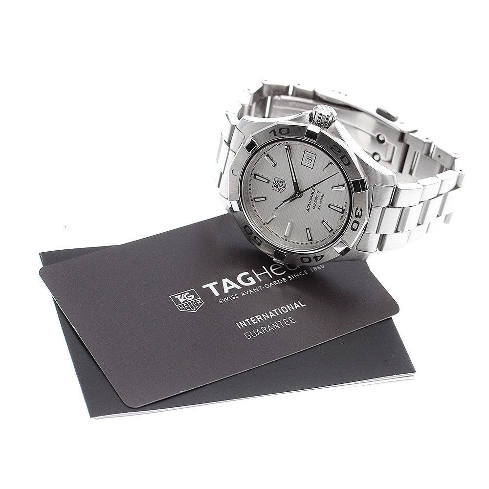 TAG HEUER Aqua racer WAP2011.BA0830 Date Silver Dial Automatic Men's_897176