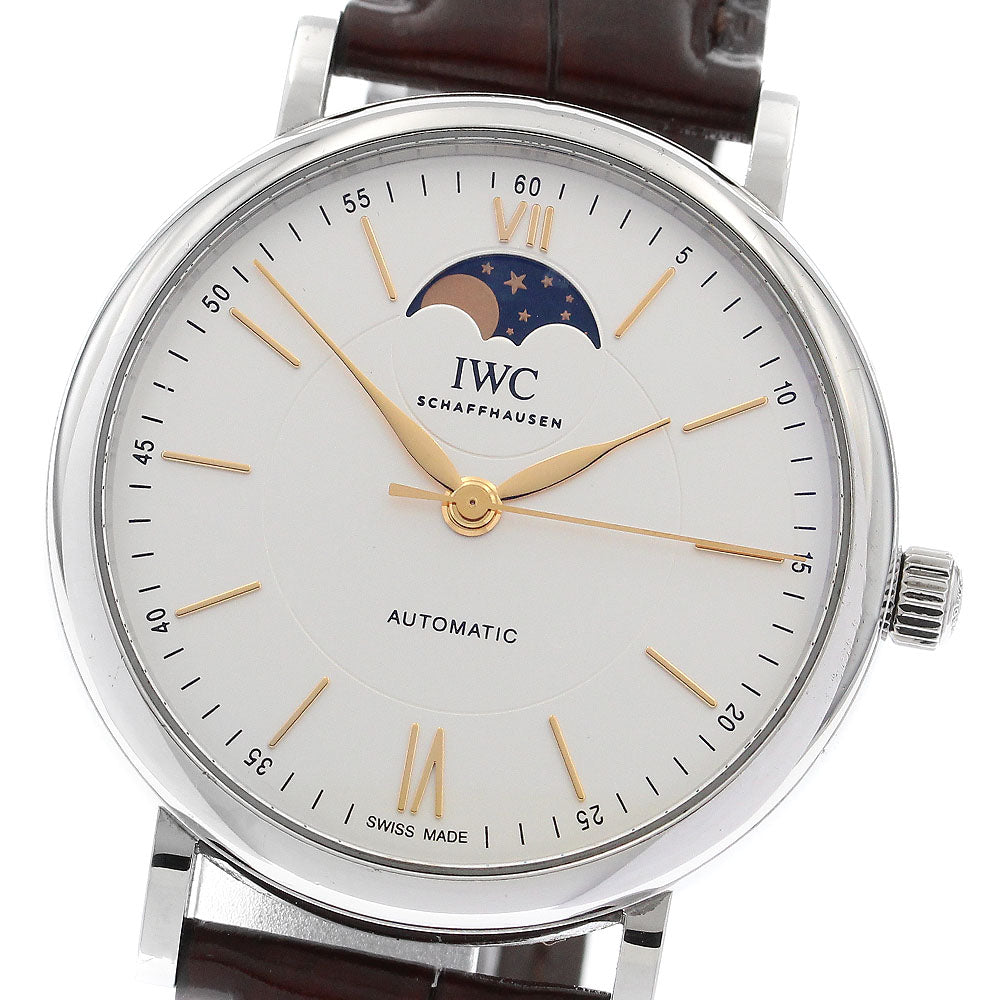 IWC SCHAFFHAUSEN Portofino IW459401 Moon phase Silver Dial Automatic Men's Watch_897183
