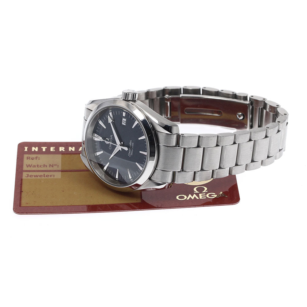 OMEGA Seamaster Aqua Terra 2518.80 Date Navy Dial Quartz Boy's Watch_897198