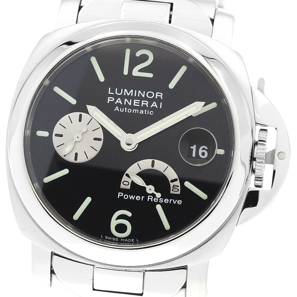 PANERAI Luminor PAM00126 Power reserve date black Dial Automatic Men's_897217
