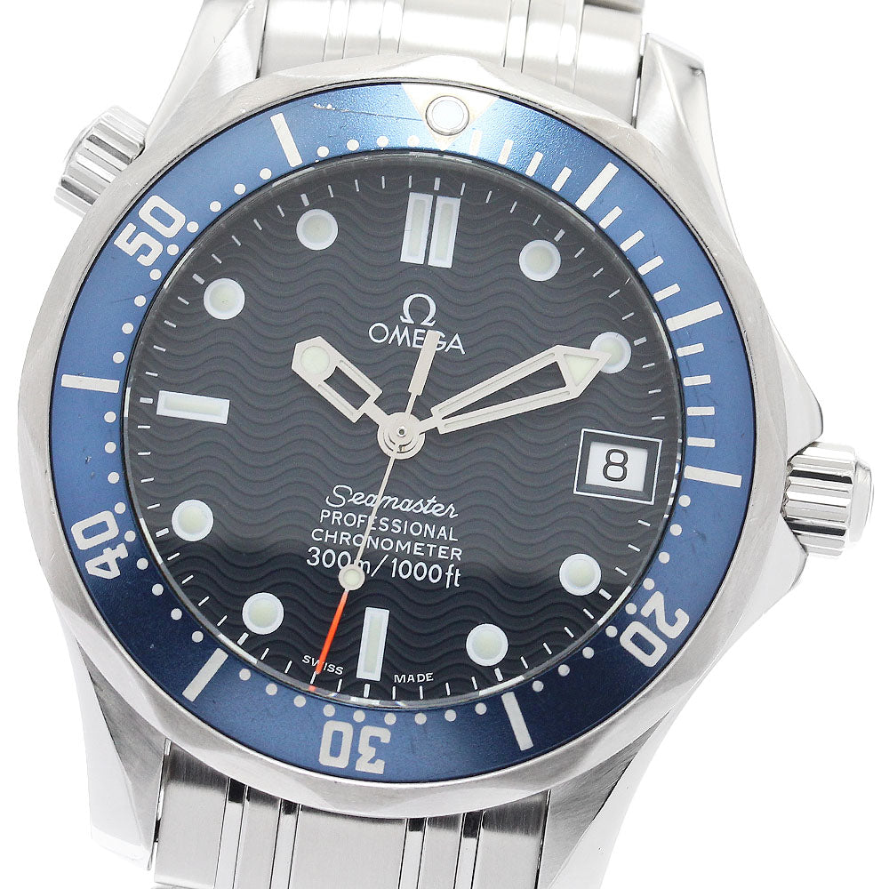 OMEGA Seamaster300 2551.80 Date Navy Dial Automatic Boy's Watch_897235