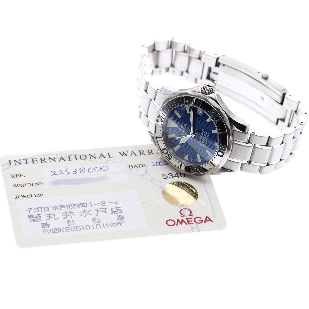 OMEGA Seamaster300 2253.80 Date blue Dial Automatic Boy's Watch_897253
