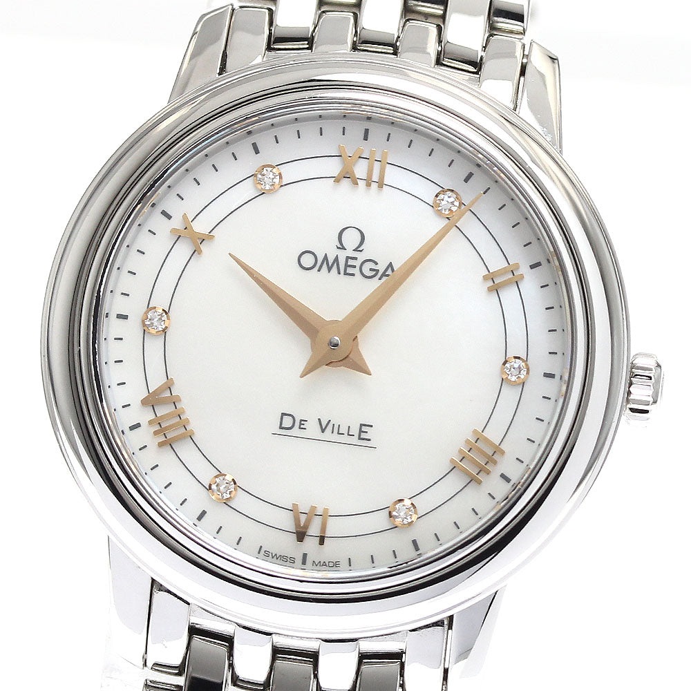 OMEGA De Ville Prestige 424.10.27.60.55.001 6P diamond White shell Dial Quartz Ladies Watch_897269