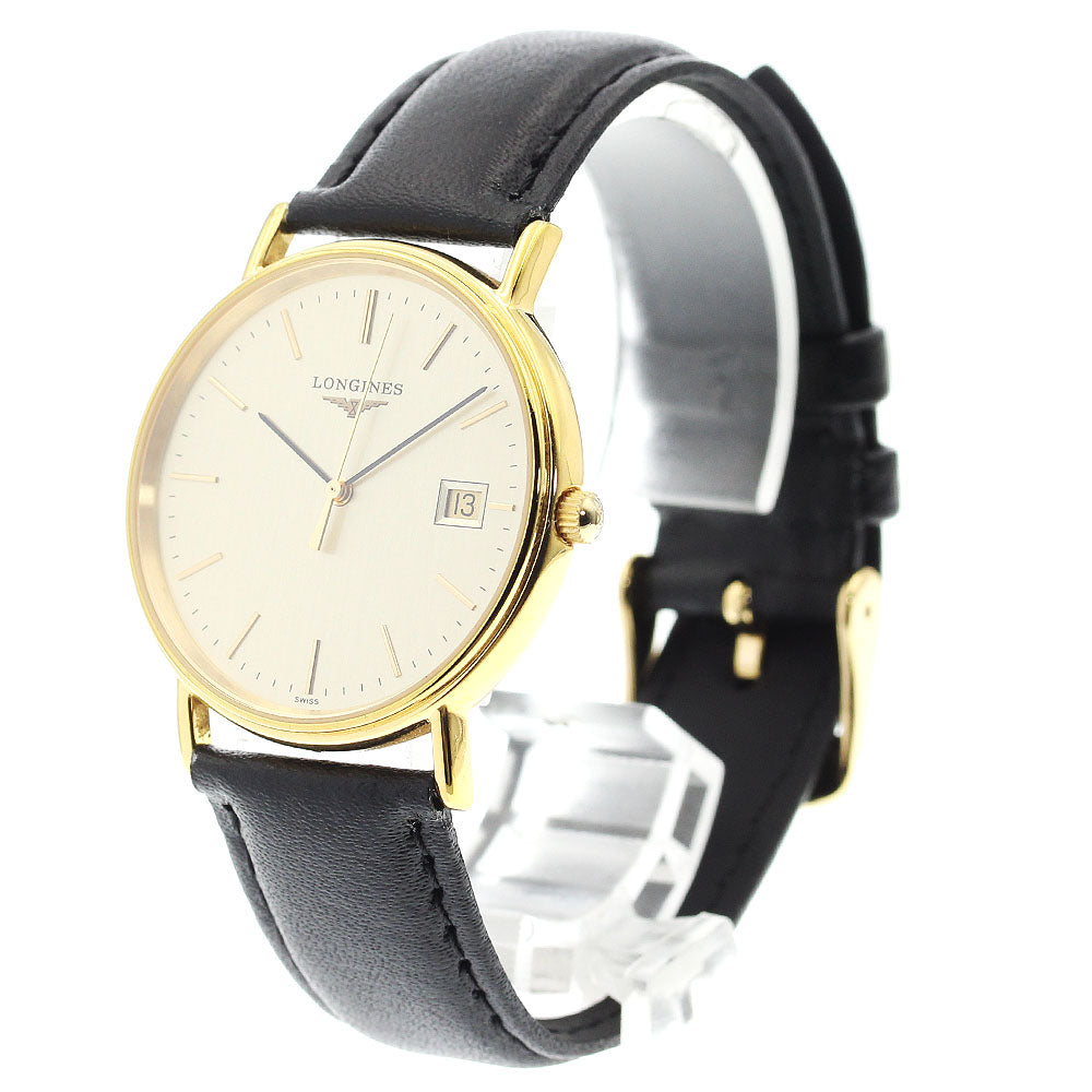 LONGINES Ground Classic L4.720.2 Date gold Dial Quartz Men's Watch_897275