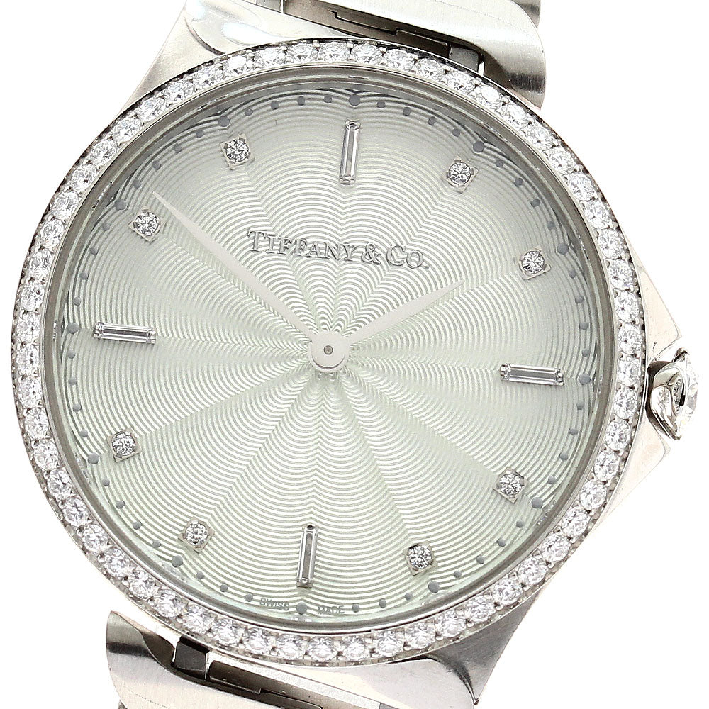 TIFFANY&Co. metro 2 hand 60874859 8P diamond Silver Dial Quartz Ladies_897282