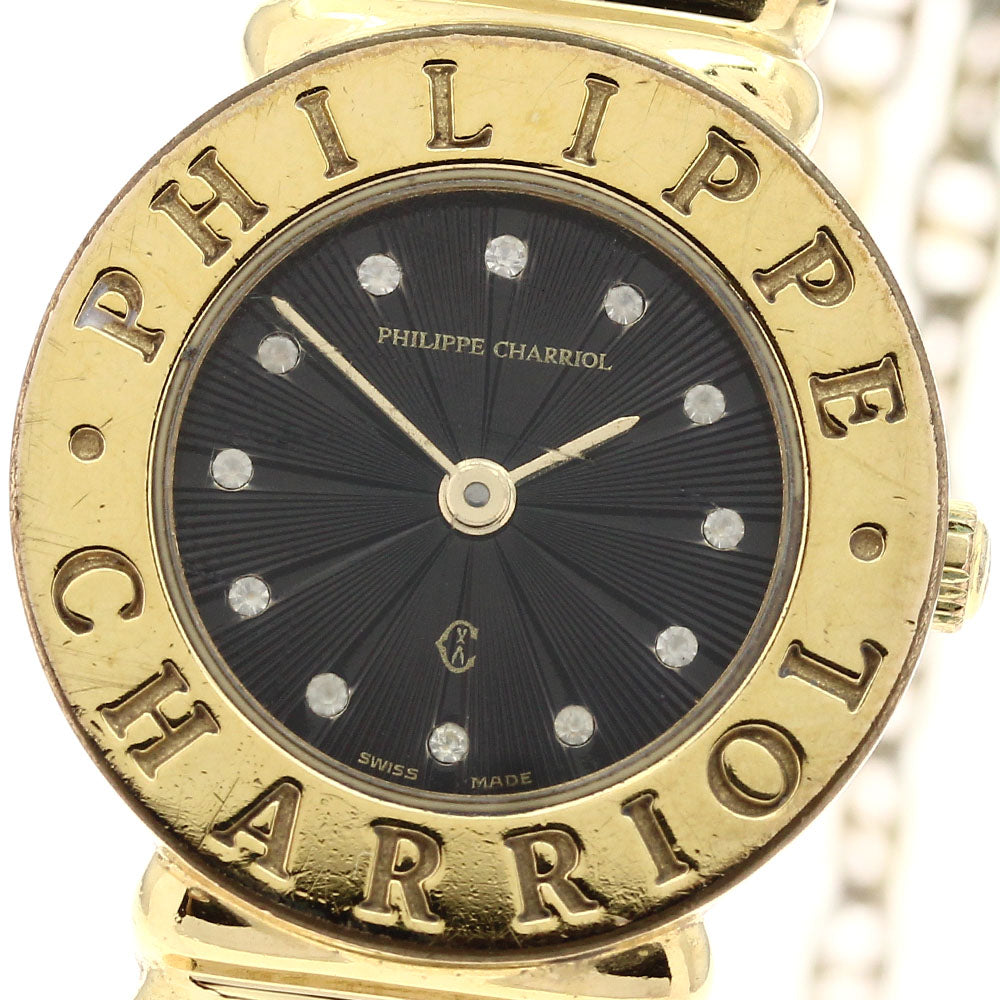 PHILIPPE CHARRIOL Saint Tropez 7007901 black Dial Quartz Ladies Watch_897287