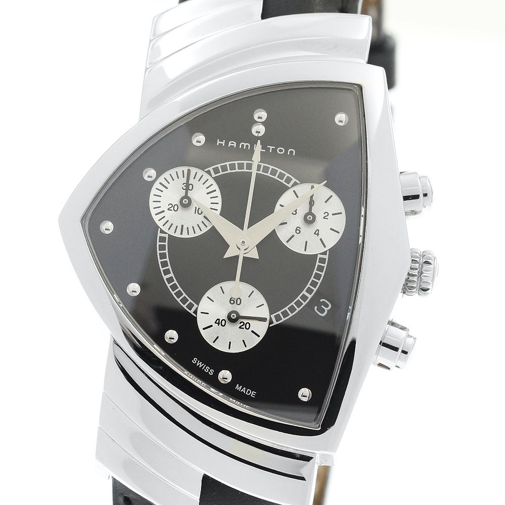 HAMILTON Ventura H244121 Chronograph Black / Silver Dial Quartz Men's_897294