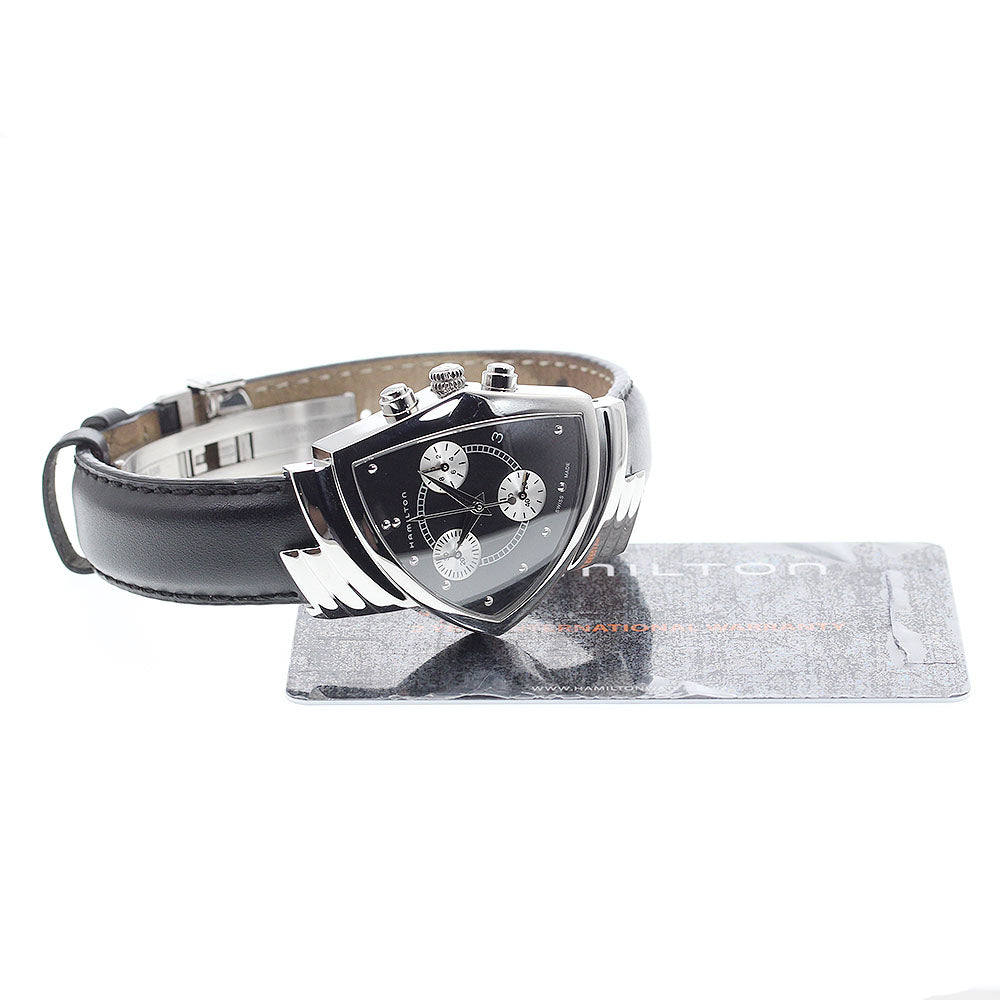 HAMILTON Ventura H244121 Chronograph Black / Silver Dial Quartz Men's_897294