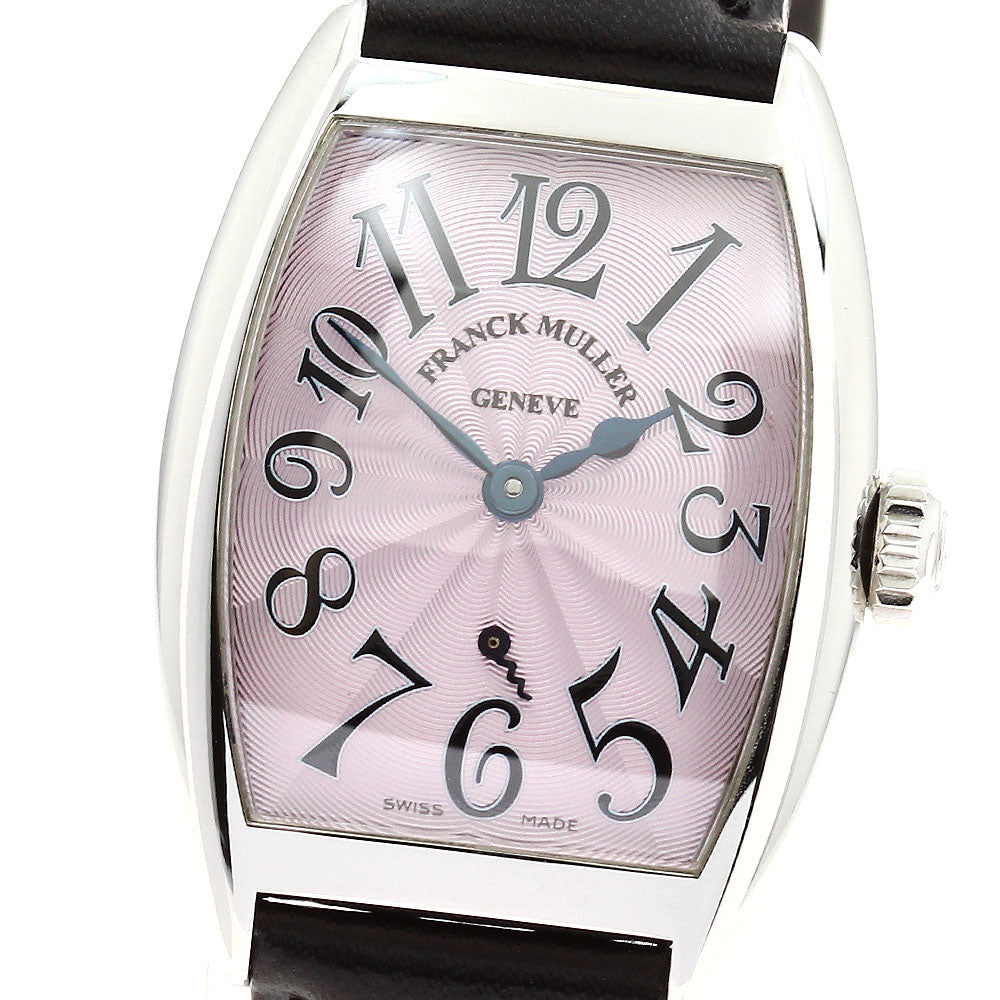 FRANCK MULLER Tonneau Curvex 1750S6D pink Dial Quartz Ladies Watch_897320