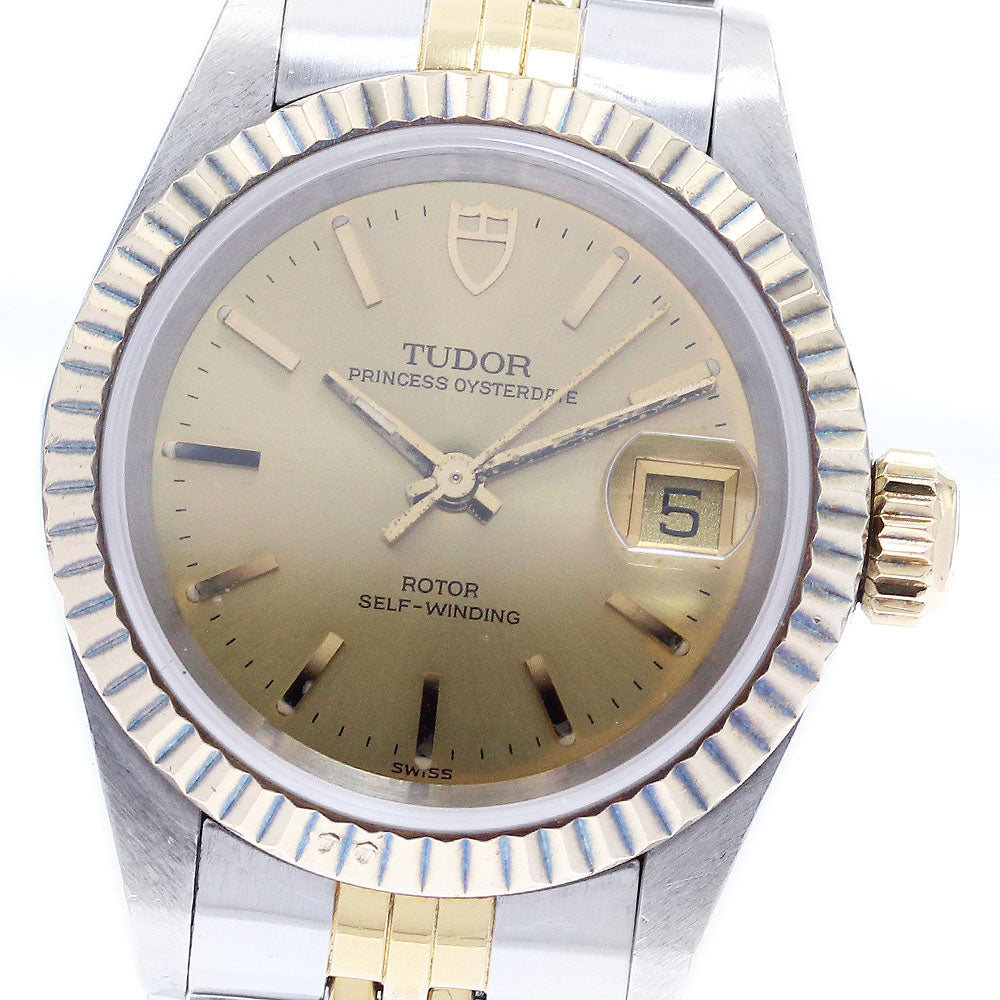 TUDOR Princess Oyster Date 92413N YG bezel gold Dial Automatic Ladies_897335