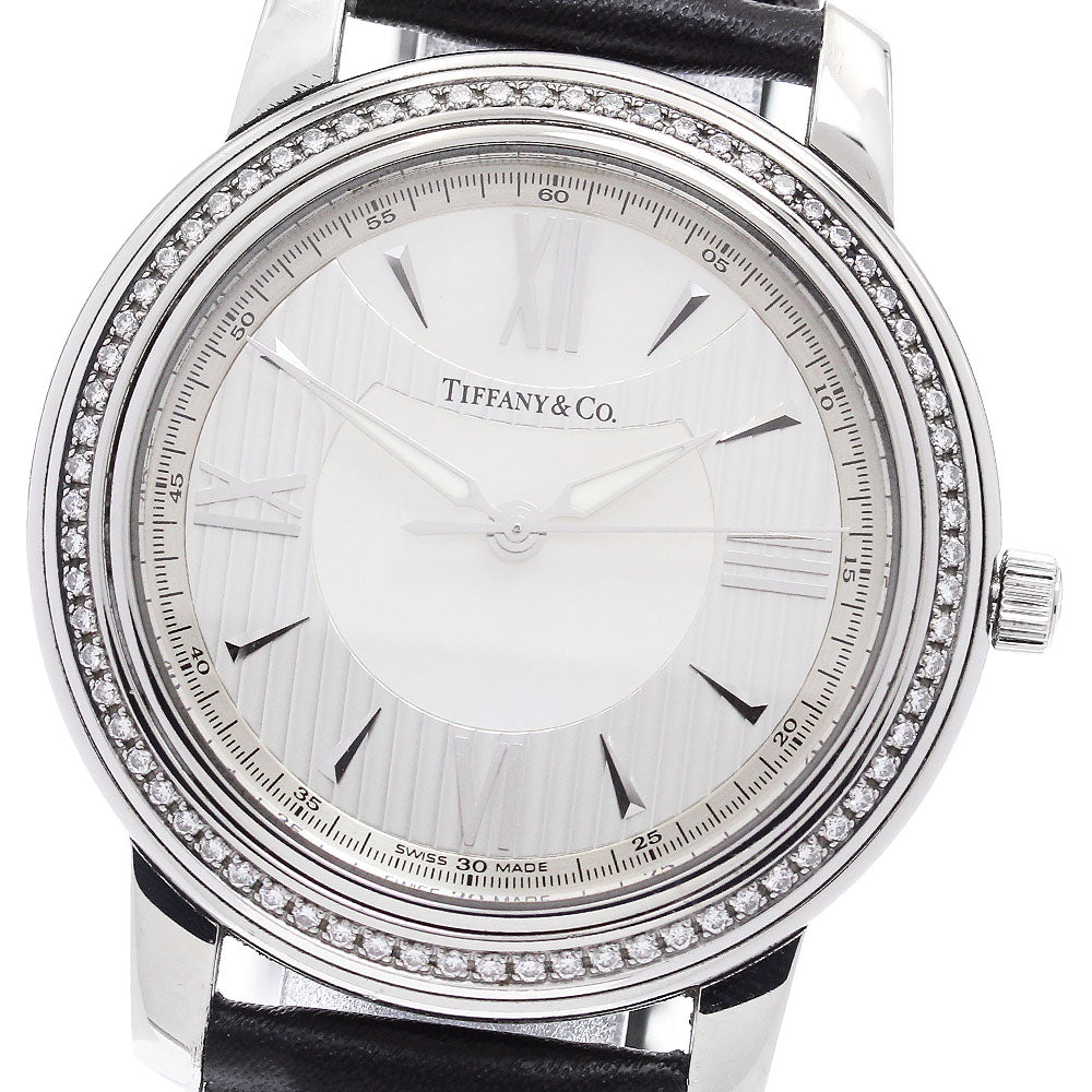 TIFFANY&Co. Mark round Z0046.17.10B91A40A Diamond Bezel Silver / shell Dial Quartz Ladies Watch_897339
