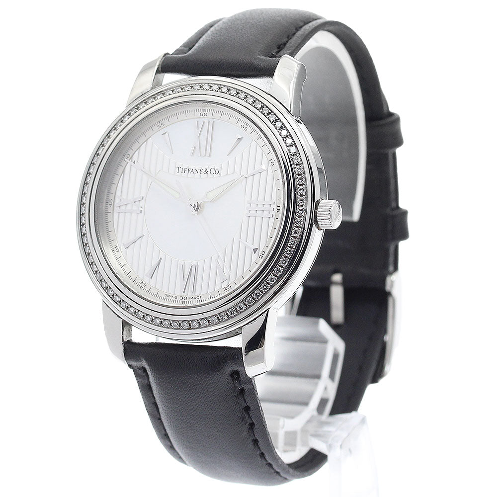 TIFFANY&Co. Mark round Z0046.17.10B91A40A Diamond Bezel Silver / shell Dial Quartz Ladies Watch_897339