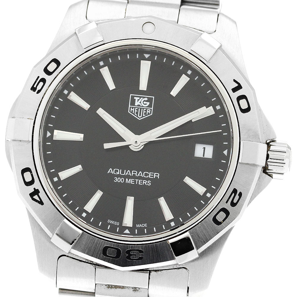TAG HEUER Aqua racer WAP1110 Date black Dial Quartz Men's Watch_897344