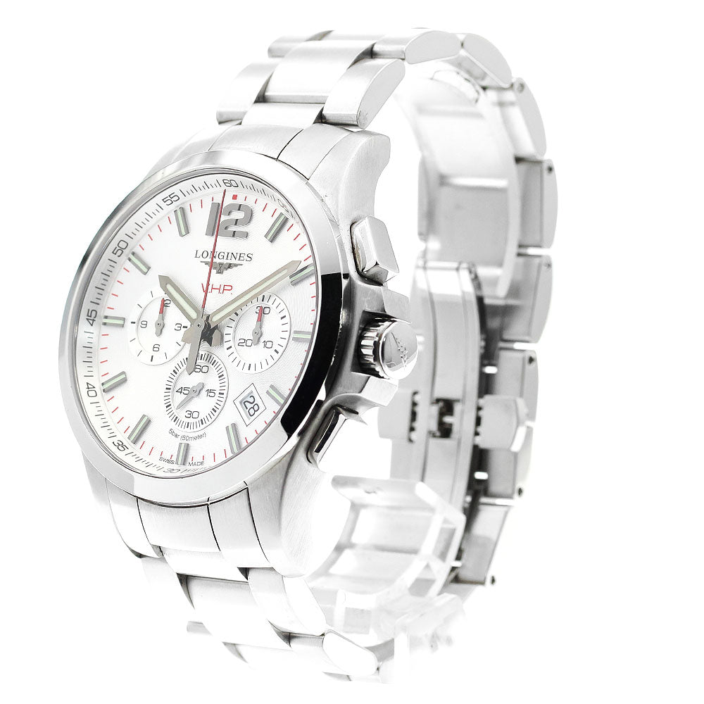 LONGINES Conquest VHP L3.727.4 Chronograph Silver Dial Quartz Men's Watch_897345