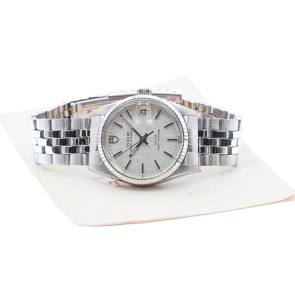 TUDOR Prince Oyster Date 72034 WG bezel Silver Dial Automatic Boy's Watch_897350