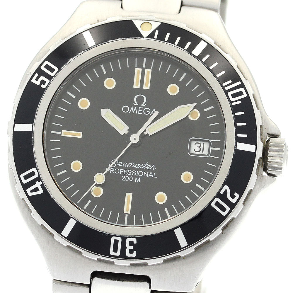 OMEGA Seamaster200 Date black Dial Quartz Men's Watch_897356