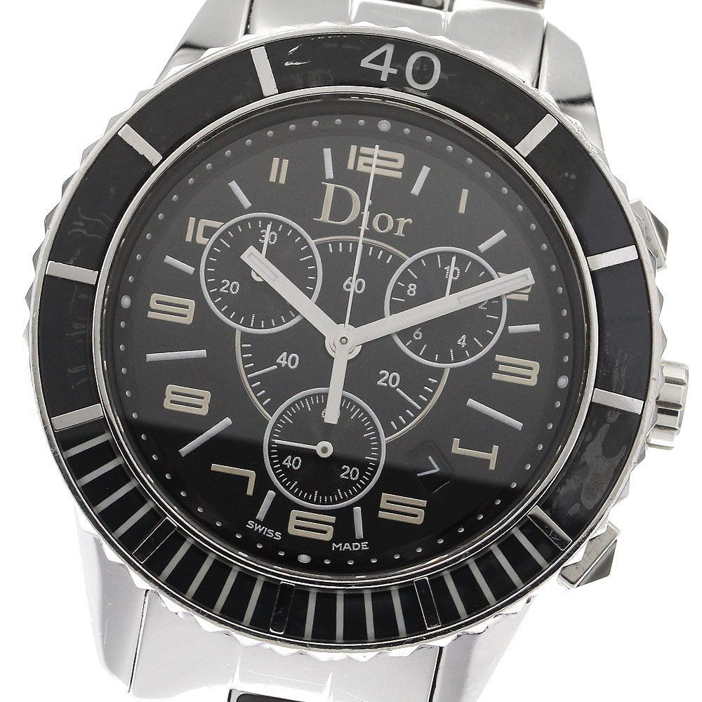 Dior crystal CD114317 Chronograph Date black Dial Quartz Men's Watch_897362