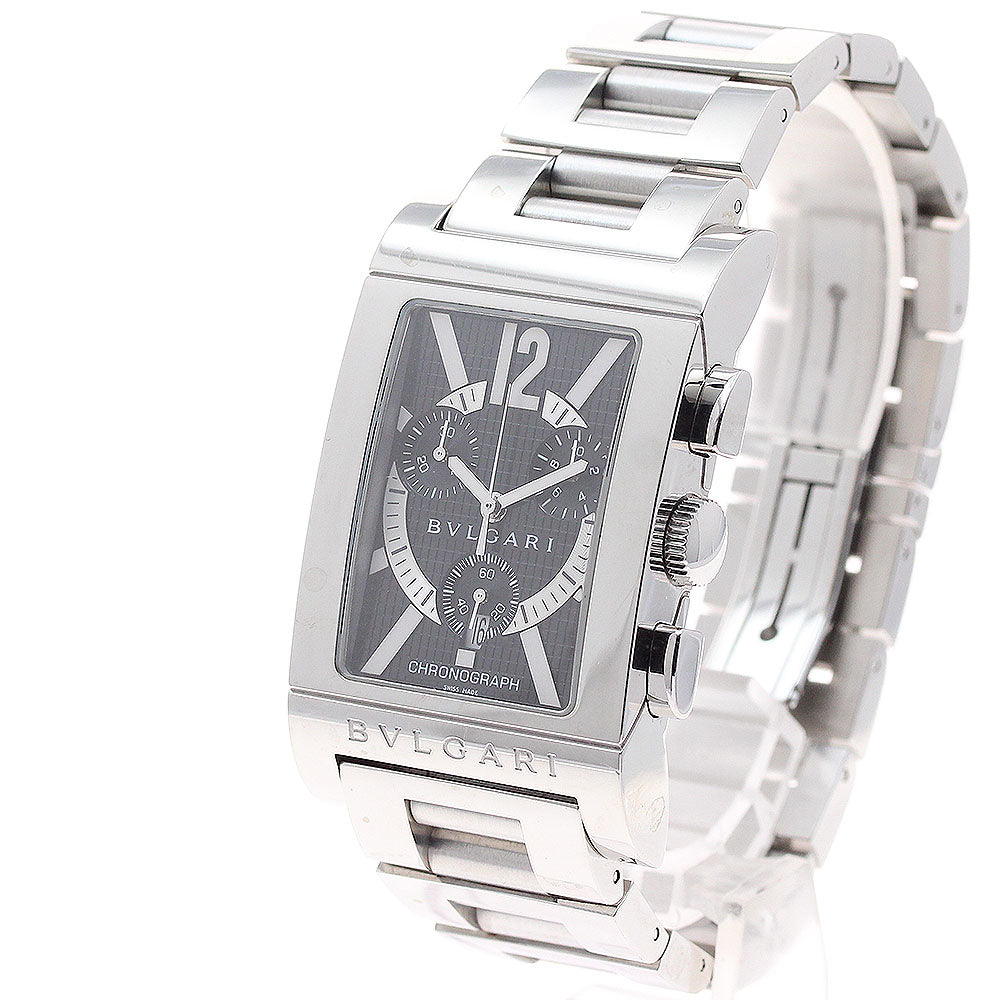 BVLGARI Rettangolo RTC49S Chronograph black Dial Quartz Men's Watch_897394
