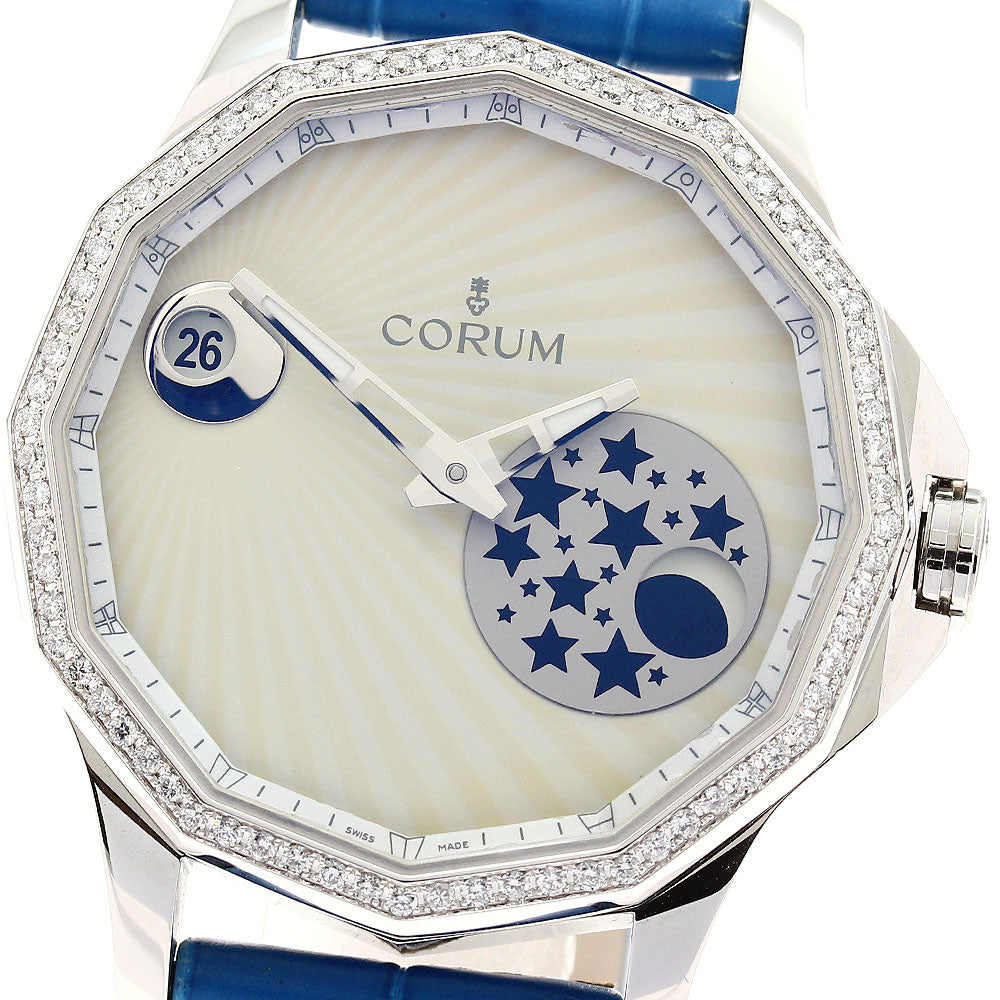 CORUM Admirals Cup Legend 38 A384/03121 Mystery Moon Diamond Bezel beige Dial Automatic Boy's Watch_897396
