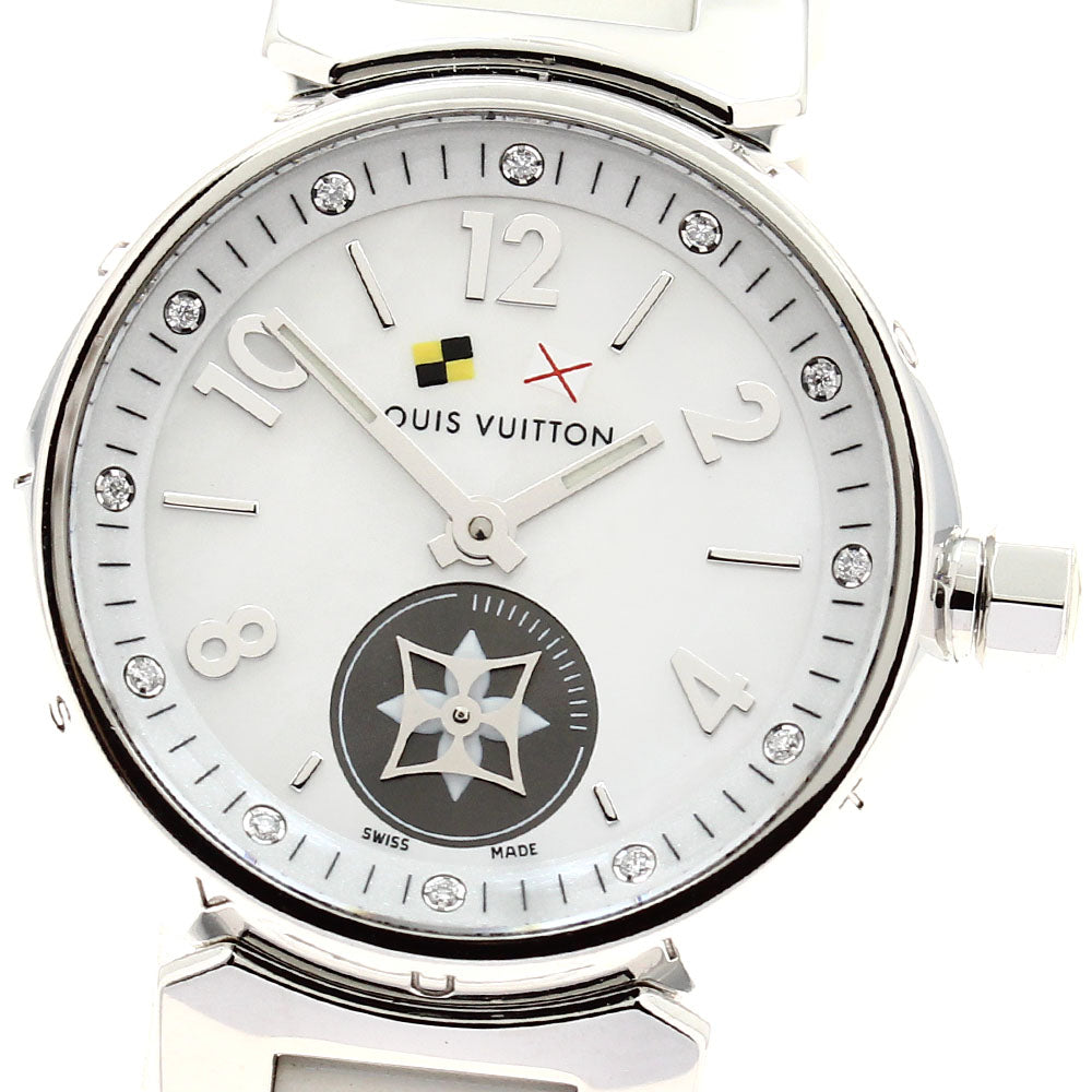 LOUIS VUITTON Tambour Lovely Cup Q12M0 12P diamond White shell Dial Quartz Ladies Watch_897400